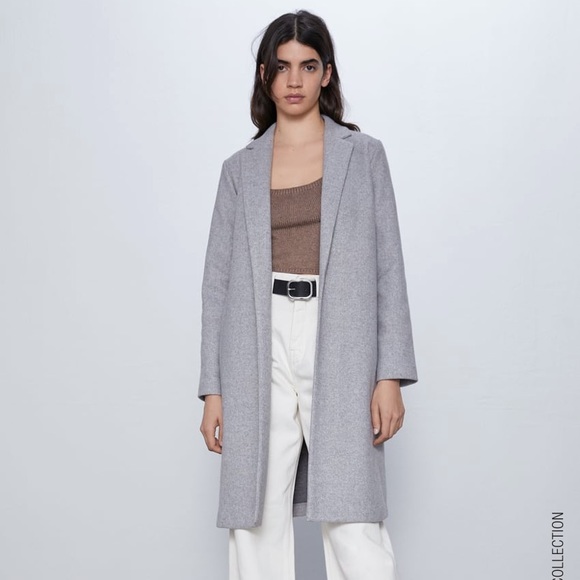 zara lapel coat